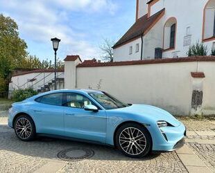 Porsche Porsche Taycan Perf+/Frozen blue/Leder beige/Chron Gebrauchtwagen