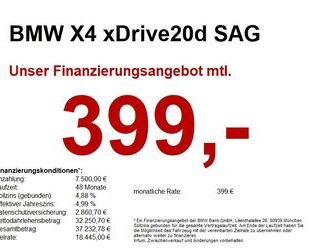 BMW BMW X4 xDrive20d SAG xLine AHK/SHZ/HUD/ACC/PANO/AK Gebrauchtwagen