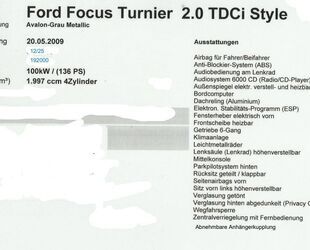 Ford Ford Focus 2,0TDCi DPF Style+ Turnier Style+ Gebrauchtwagen